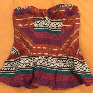 Windsor ruffle bottom tube top